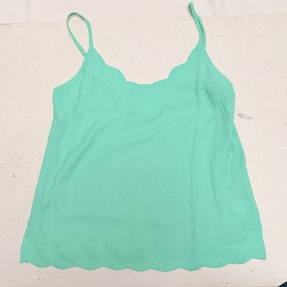 143 Story By Line Up Tops - 143 Story by Line Up Womens Small Green Cami Top Blouse Fairy Y2K Whimsy Scallop